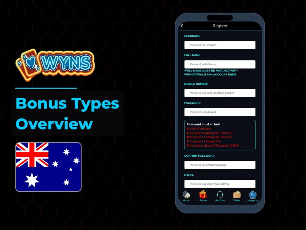 wyns - Bonus Types Overview