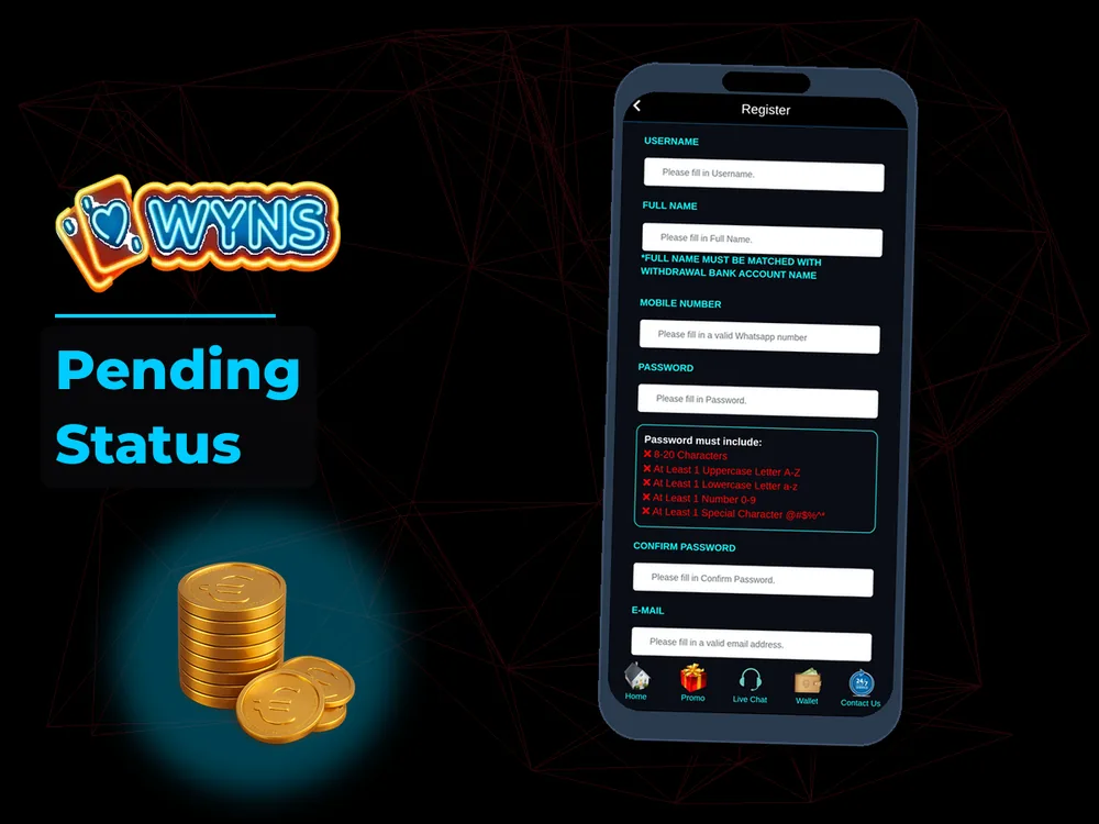 wyns - Pending Status