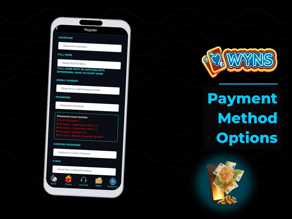 wyns - Payment Method Options