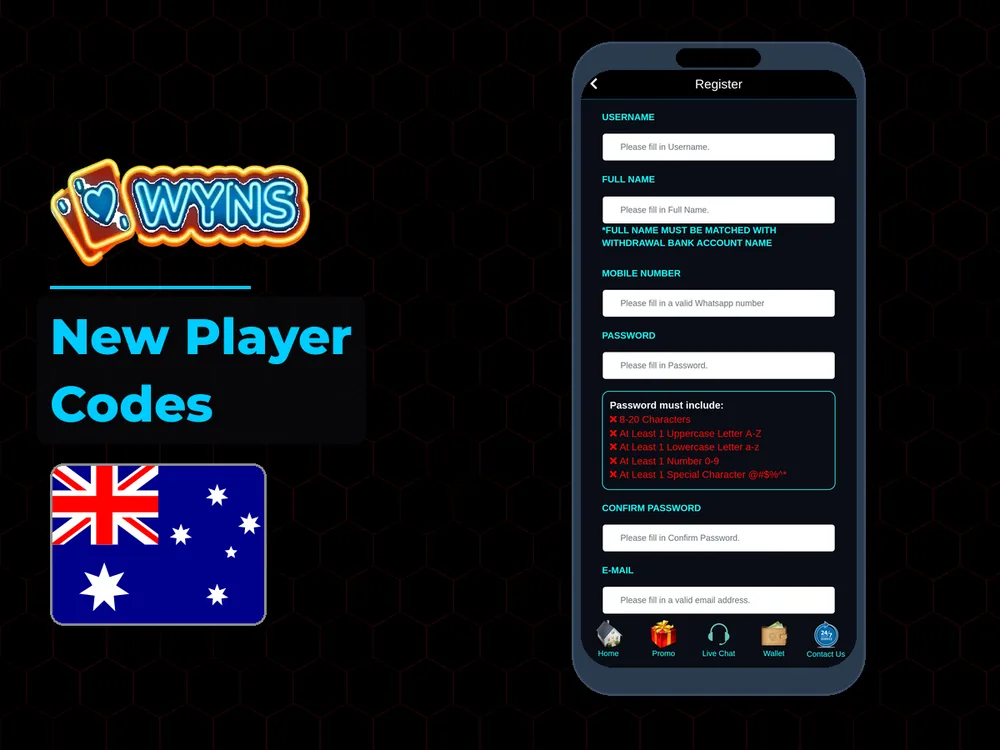 wyns - New Player Codes