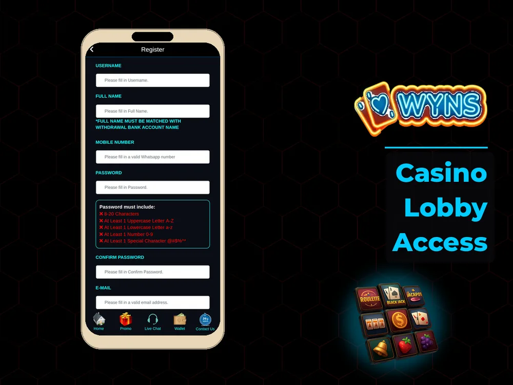wyns - Casino Lobby Access