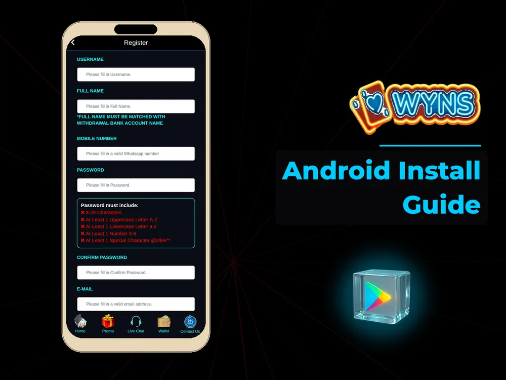wyns - Android Install Guide