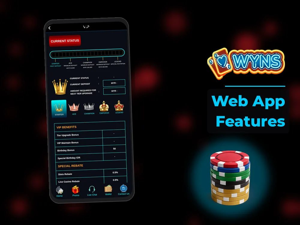 wyns - Web App Features