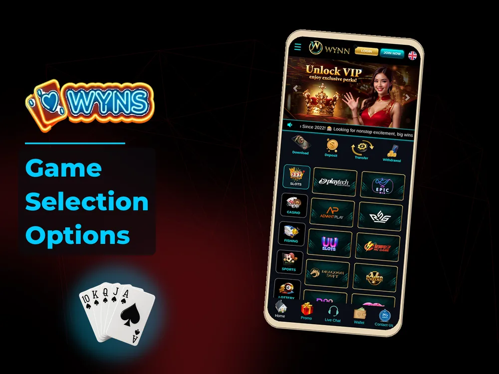 wyns - Game Selection Options